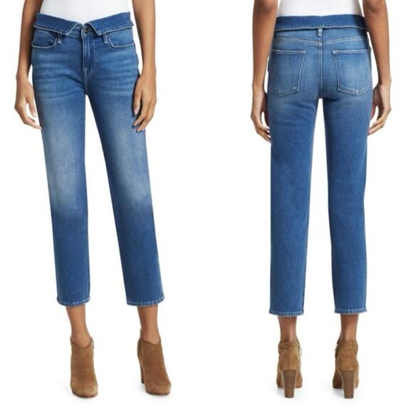 FRAME Le High size 28 Straight Fold Over Waist Jeans - Picture 7 of 13